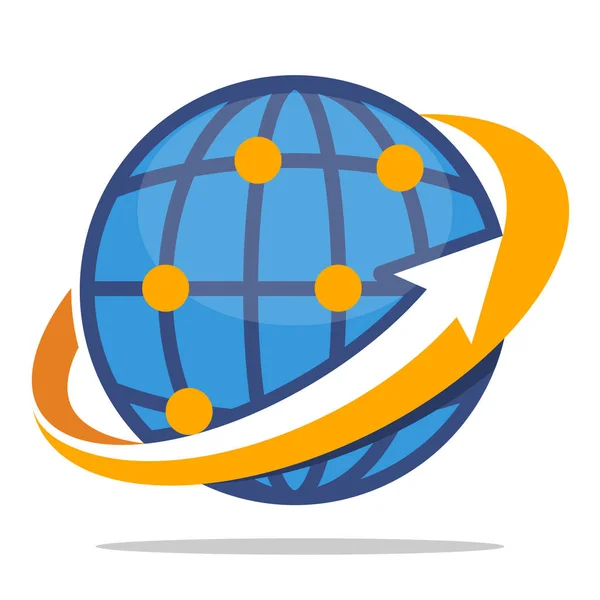 Ikon logo untuk pengembangan jaringan bisnis - Stok Vektor