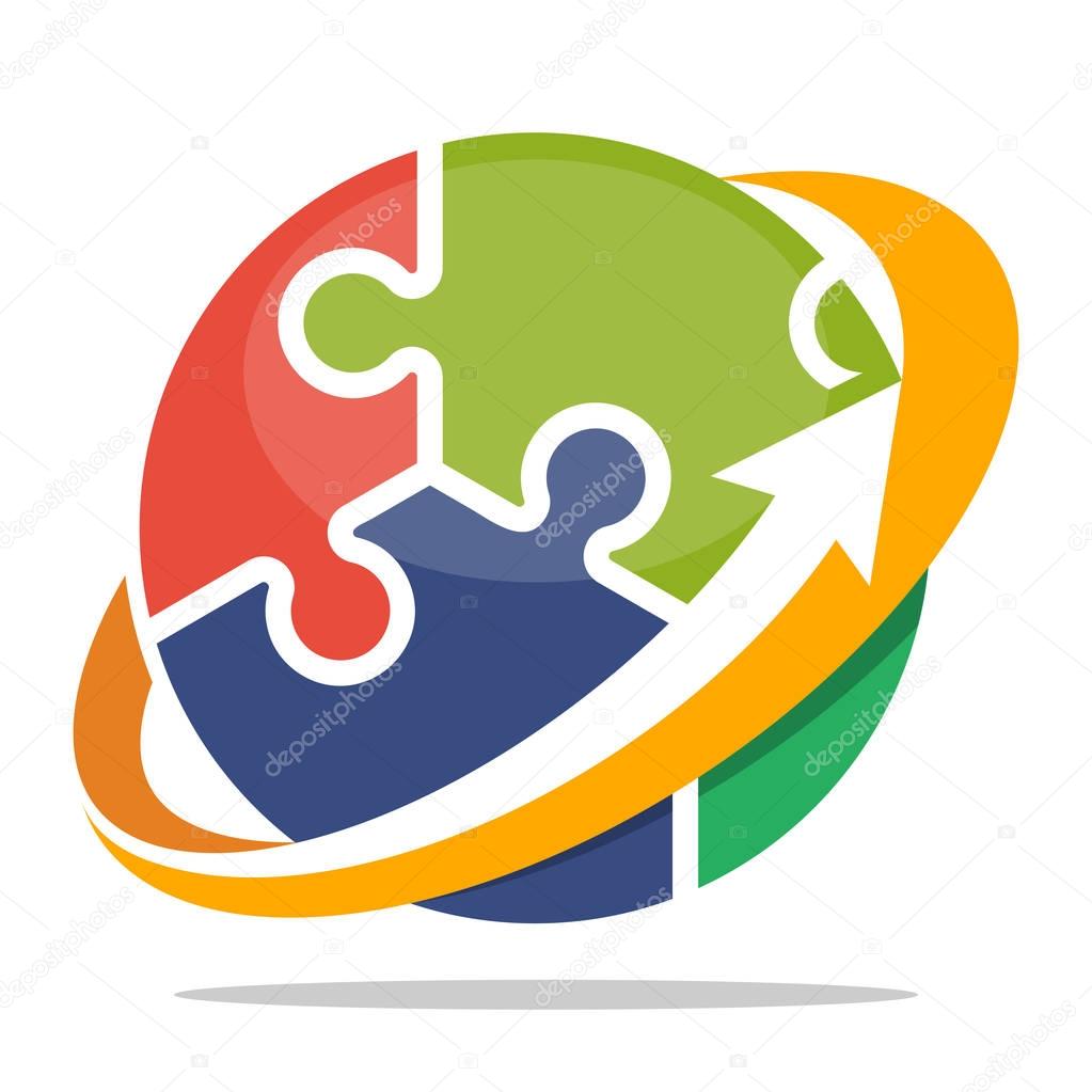 Logo icon for business consulting with the concept of solving problem