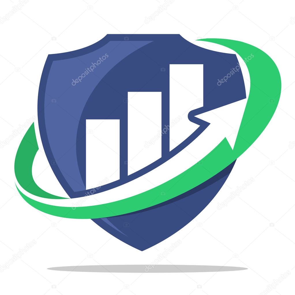 Logo icon for insurance business, investment business.