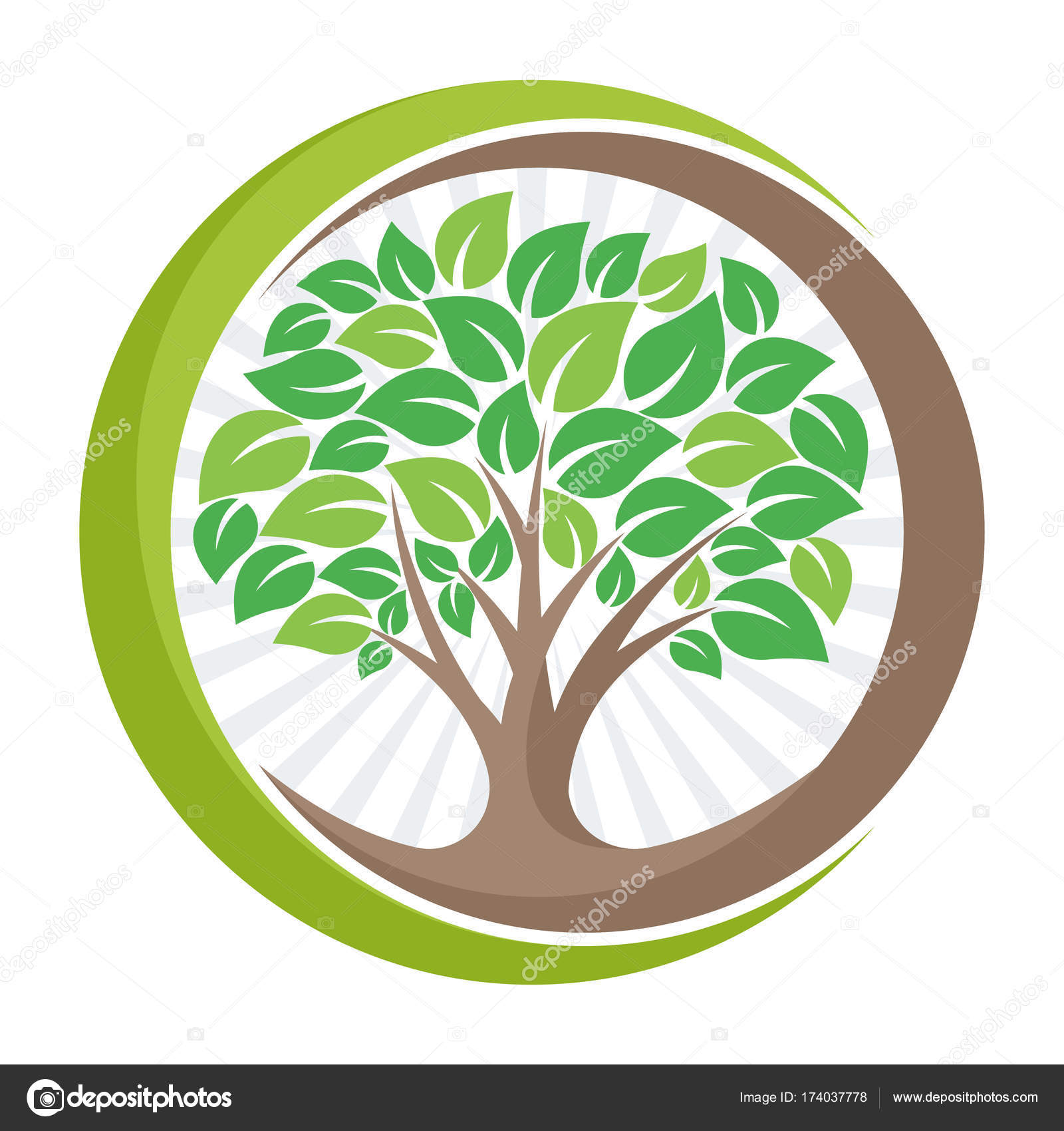 Tree logo icon with the meaning of growing, developing, or managing the green  environment. Stock Vector by ©Adresiastock 174037778