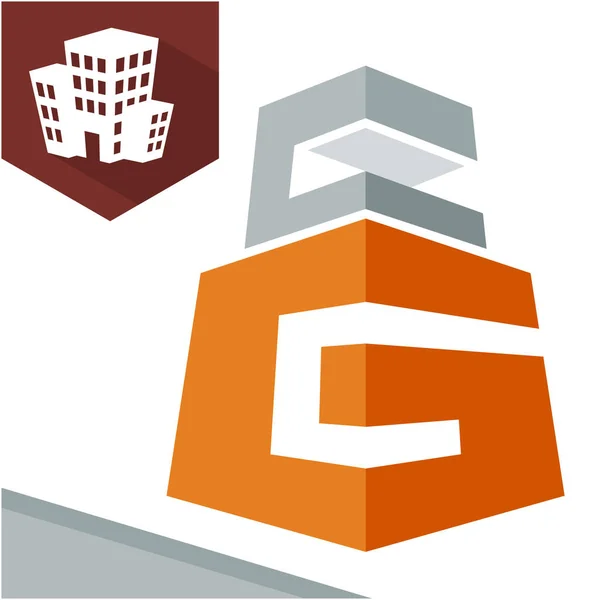 Ikony logo počátečního rozvoje podnikání stavebních služeb, s kombinací písmen G & C — Stockový vektor