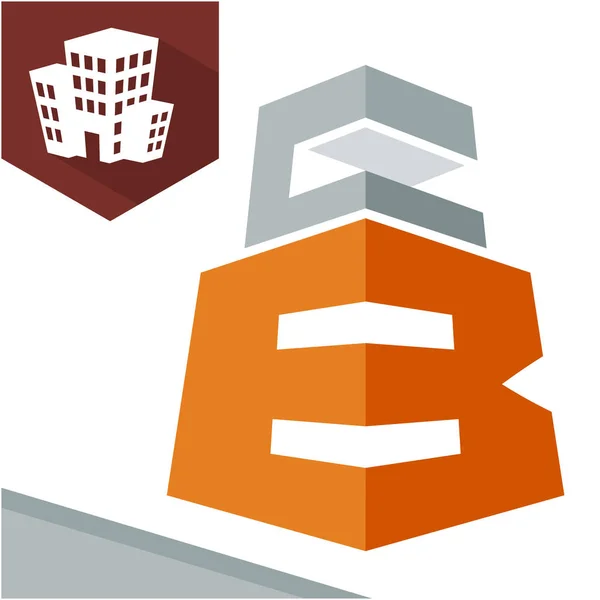 Icône logo initial pour le développement des entreprises de services de construction, avec combinaison de lettres B & C — Image vectorielle