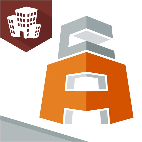 Icône logo initial pour le développement commercial des services de construction, avec combinaison de lettres A & C — Image vectorielle