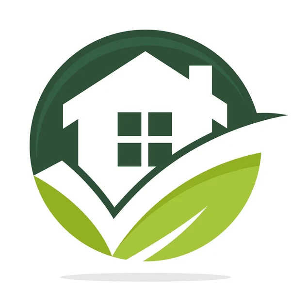 Logo icône avec le concept de choix intelligent / bon choix pour la gestion des maisons saines — Image vectorielle