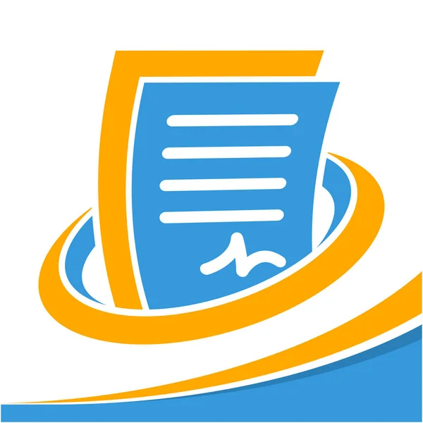 Logotipo Del Icono Para Gestión Documentos Comerciales — Vector de stock