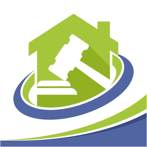 Logo-Symbol für das Hausauktionsmanagement — Stockvektor