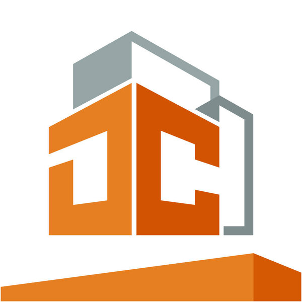 Icon logo initial for business development of construction services, with combination of letters D & C