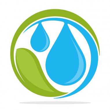 logo simge temiz su yönetimi kavramı ile