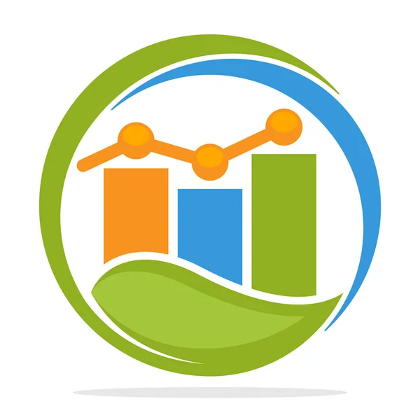 Logo Icona Con Concetto Analisi Della Crescita Degli Investimenti Gli — Vettoriale Stock