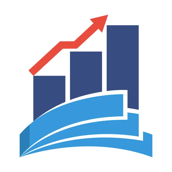 Ikonen Logotyp För Bokföringstjänster För Finansiella Företagens Investeringar — Stock vektor