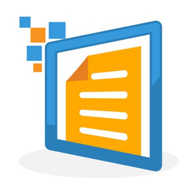 logo simge tasarlamak için belge yönetimi iş logo şablonu