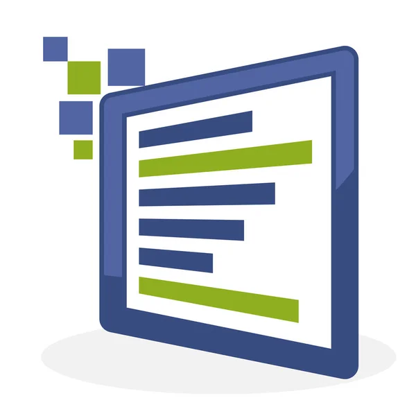 Εικονίδιο Εικόνα Λογότυπο Για Δεδομένα Διαχείρισης Επιχειρήσεων — Διανυσματικό Αρχείο