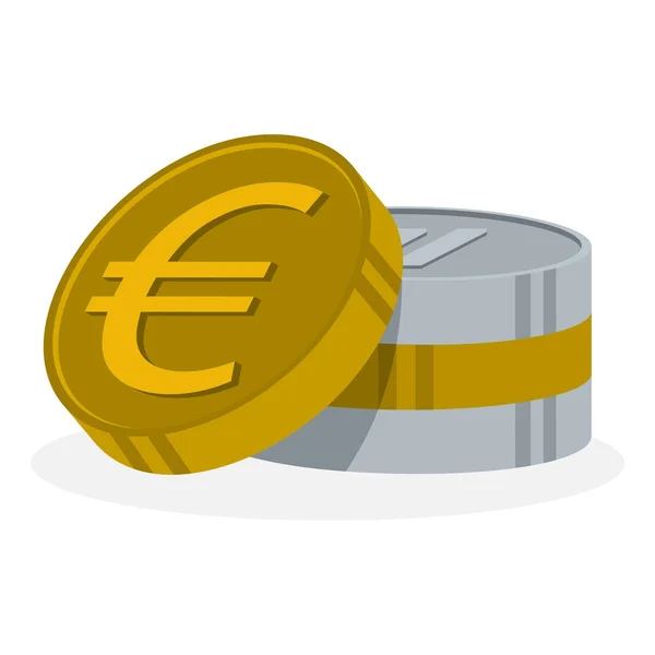 Icono Ilustración Para Una Pila Monedas Con Detalles Símbolo Moneda — Vector de stock