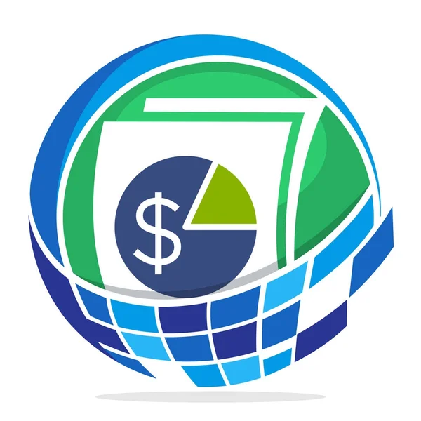 Логотип Значок Бізнесу Інформація Технології Управління Податковими Послугами — стоковий вектор