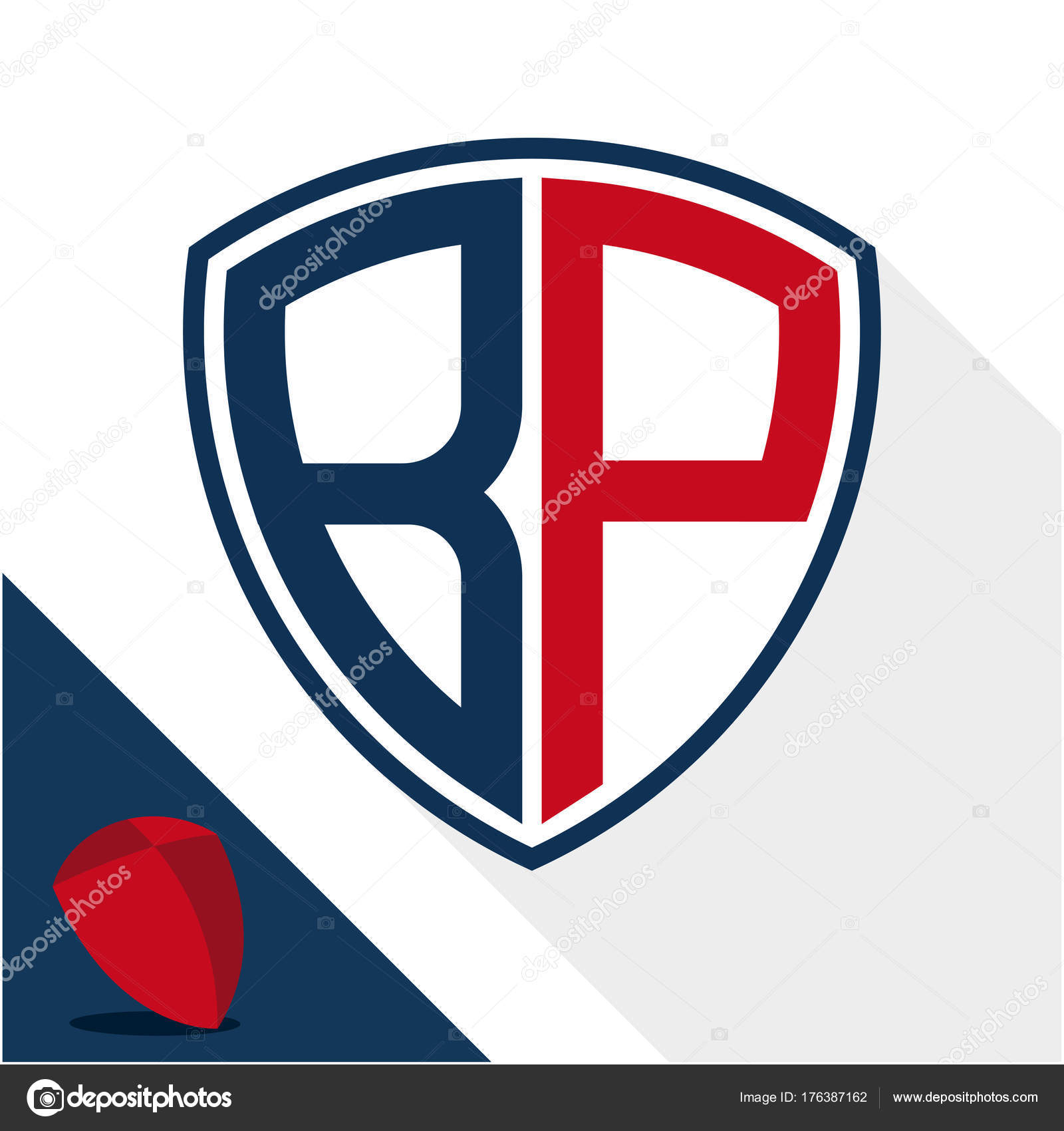 Logotipo Icono Placa Escudo Con Una Combinación Iniciales Vector de stock  #176387162 de ©Adresiastock, image size:1600x1700