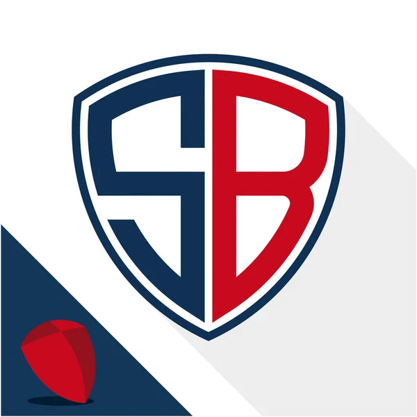 Simge logo / kalkan bir arada S ve B harfleri ile rozet