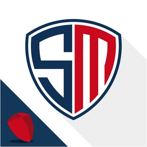 Pictogram Logo Schild Badge Met Een Combinatie Van Initialen — Stockvector