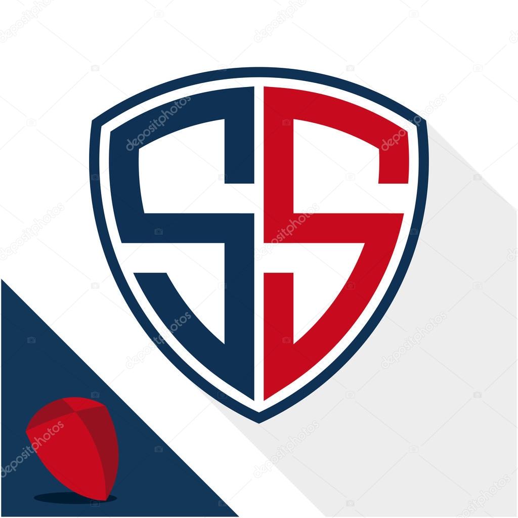 Icon logo / shield badge with a combination of S & S initials