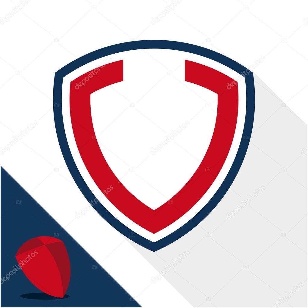 Icon logo / shield badge with a combination of letter U
