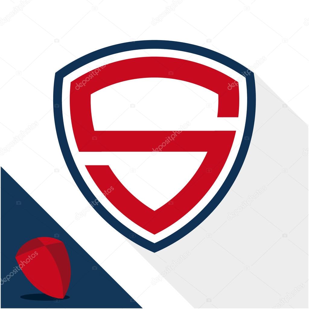 Icon logo / shield badge with a combination of letter S