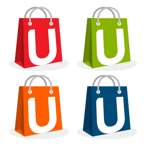 Icône Logo Pour Les Affaires Shopping Illustré Dans Icône Sac — Image vectorielle