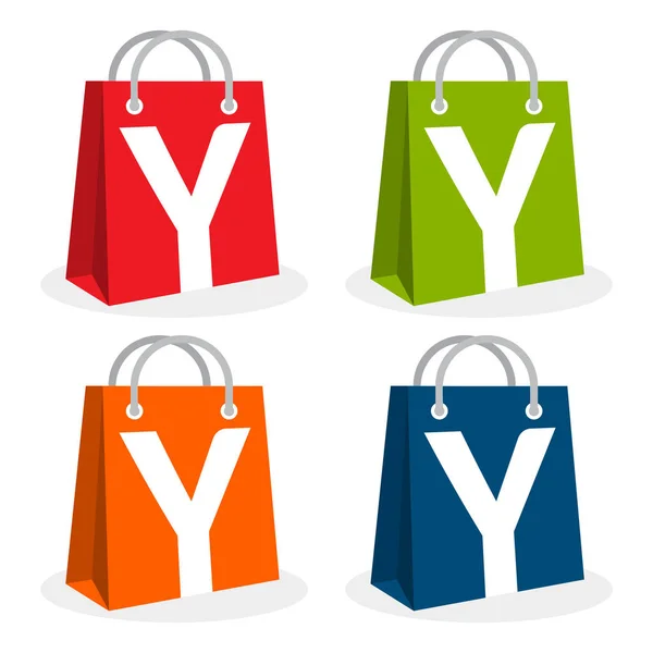 Icône Logo Pour Les Affaires Shopping Illustré Dans Icône Sac — Image vectorielle
