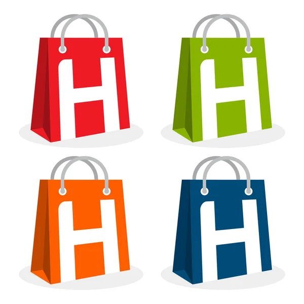 Icône Logo Pour Les Affaires Shopping Illustré Dans Icône Sac — Image vectorielle