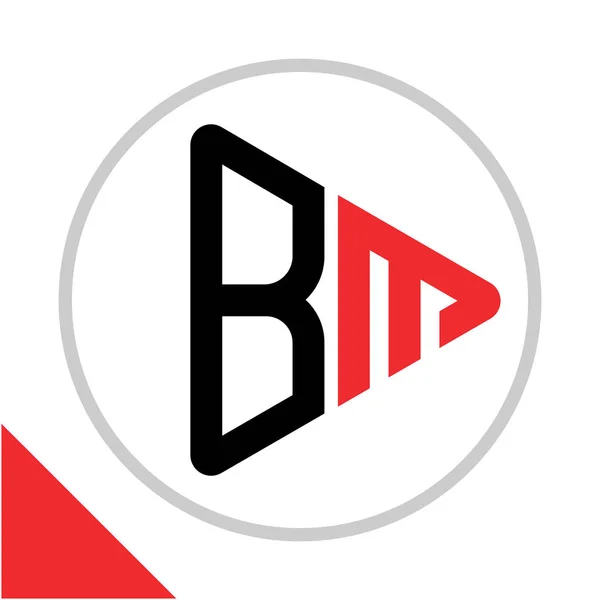 logo simge düğmesi şekli B ve M harfleri kombinasyonu ile oynamak