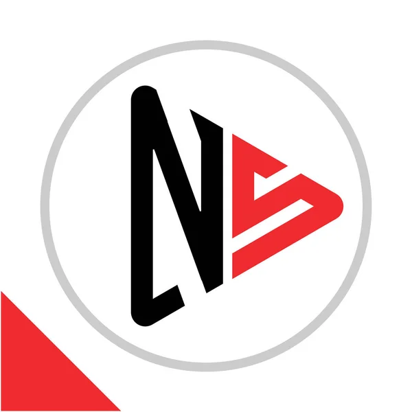 logo simge düğmesi şekli N ve S baş harfleri kombinasyonu ile oynamak