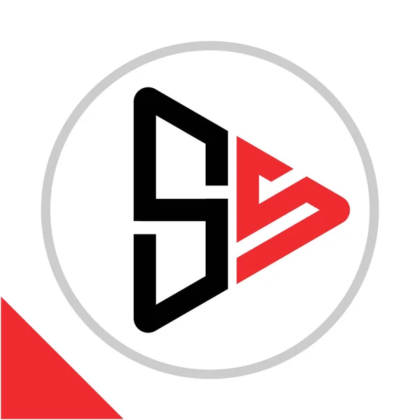logo simge düğmesi şekli S ve s baş harfleri kombinasyonu ile oynamak