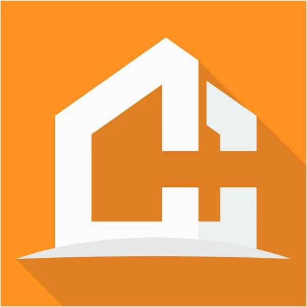 Icône Logo Pour Entreprise Construction Avec Combinaison Des Initiales — Image vectorielle