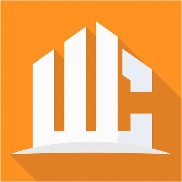 Иконка Логотип Строительного Бизнеса Сочетанием Инициалов — стоковый вектор