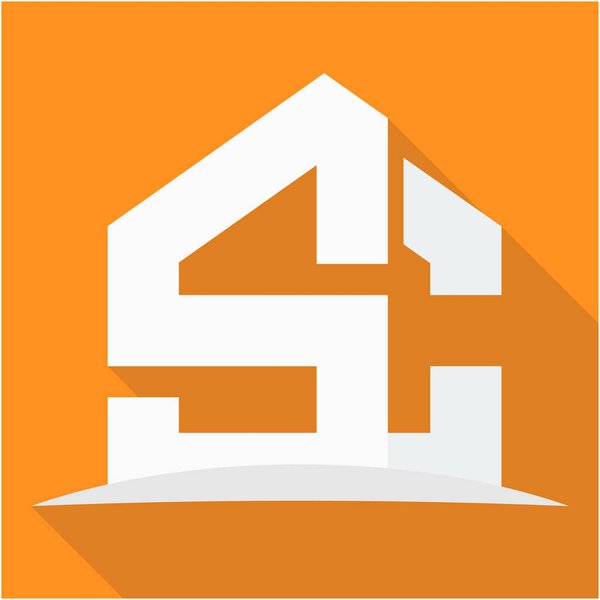 icon logo for the construction business, with combination of the initials S & C