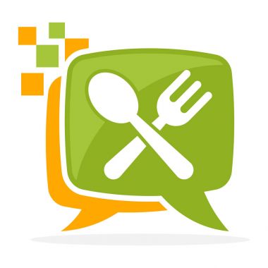 logo simge mutfak iletişim medya kavramı ile