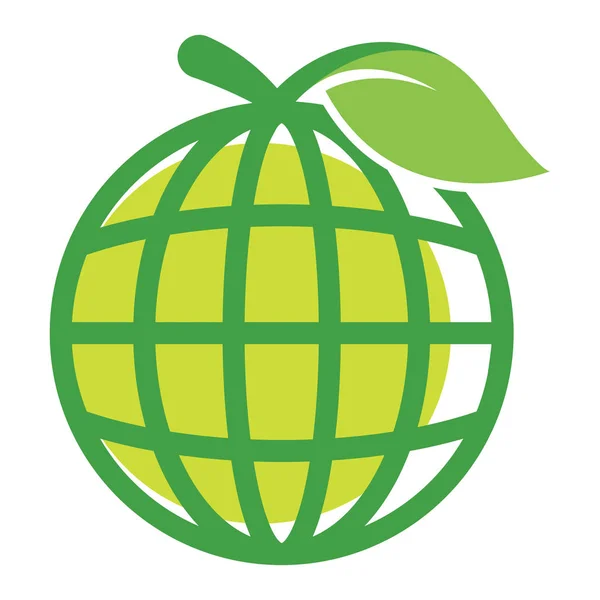 Logotipo Icono Para Gestión Los Medios Comunicación Frutas Productos Orgánicos — Archivo Imágenes Vectoriales