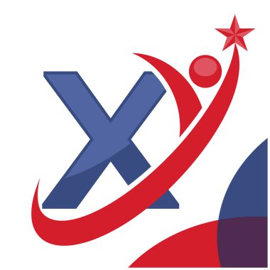 X harfi kombinasyonu ile başarı elde etmek kavramı ile ilk logosu