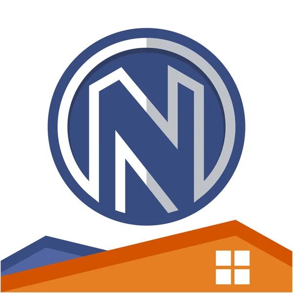 Kreis Logo Symbol Für Die Wirtschaftsförderung Von Baudienstleistungen Mit Dem — Stockvektor