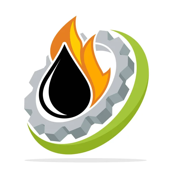 Petrol Gaz Geliştirme Kavramı Ile Simge Illüstrasyon Logo — Stok Vektör