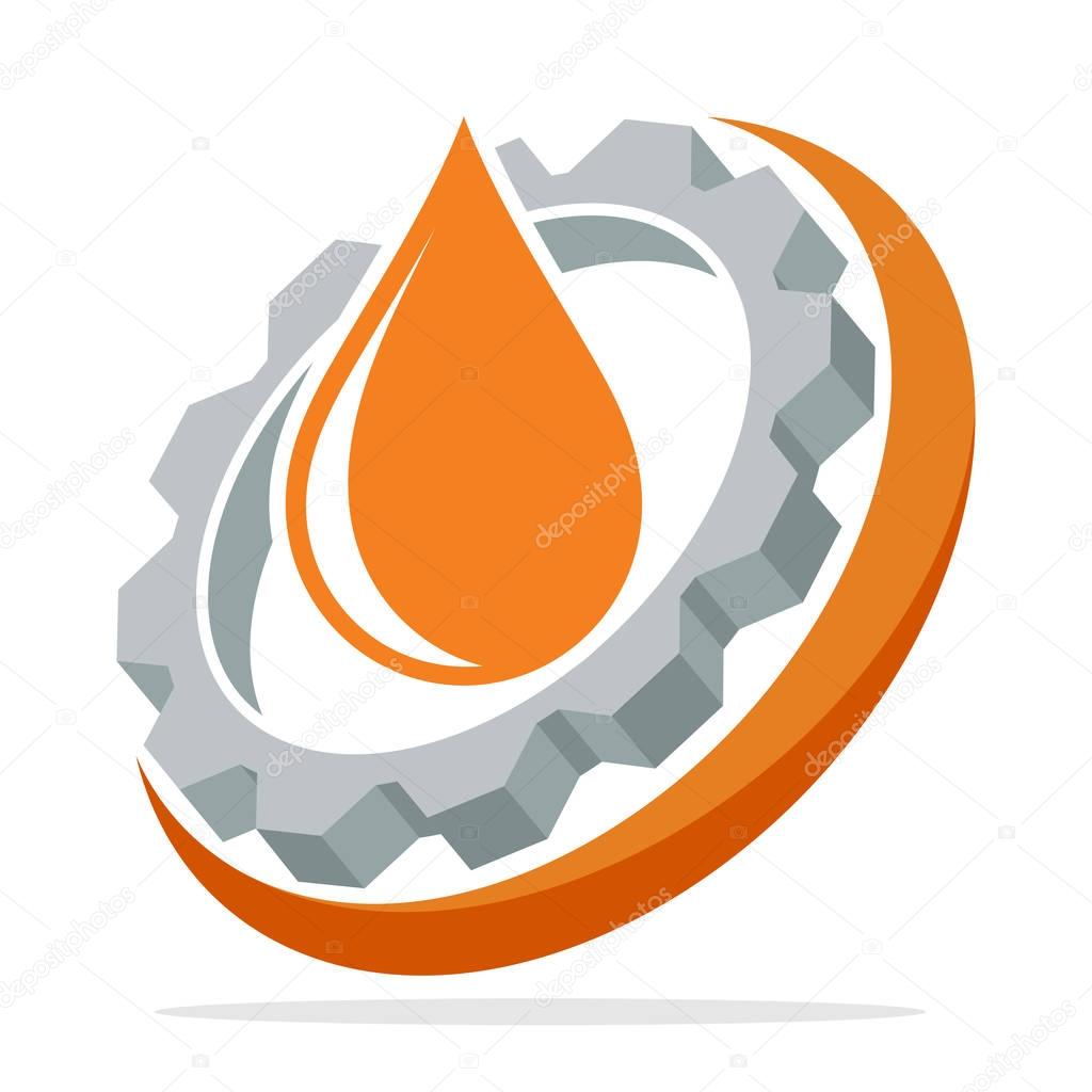 illustrated logo icon for engine lubrication maintenance service