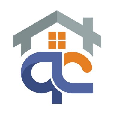 Baş harfleri bir kombinasyonu ile inşaat hizmetleri iş geliştirme için simge logo Q ve C harfi