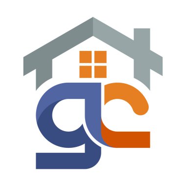 Baş harfleri bir kombinasyonu ile inşaat hizmetleri iş geliştirme için simge logo G ve C harfi