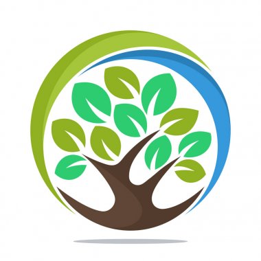 ağaç logo simge, büyüyen anlamı ile geliştirme veya yeşil ortamını yönetme.