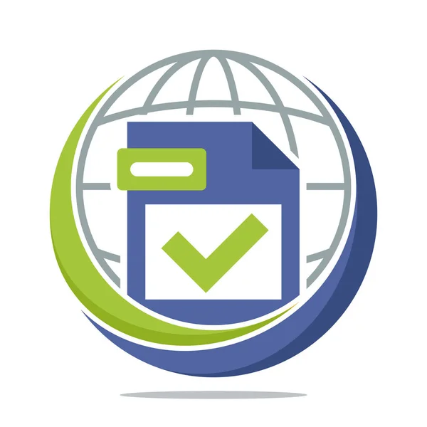 Logo Ikonu Pro Globální Daňové Správy Média — Stockový vektor