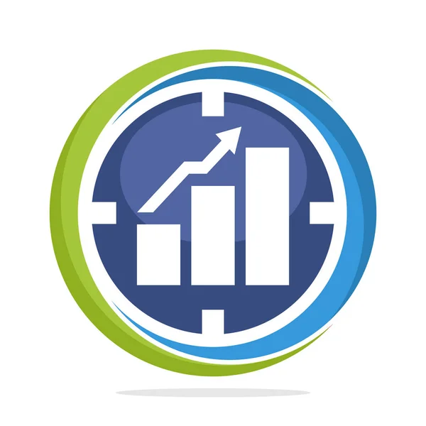 Logo Ikon Med Begreppet Finansiella Företag Investeringsstrategi — Stock vektor