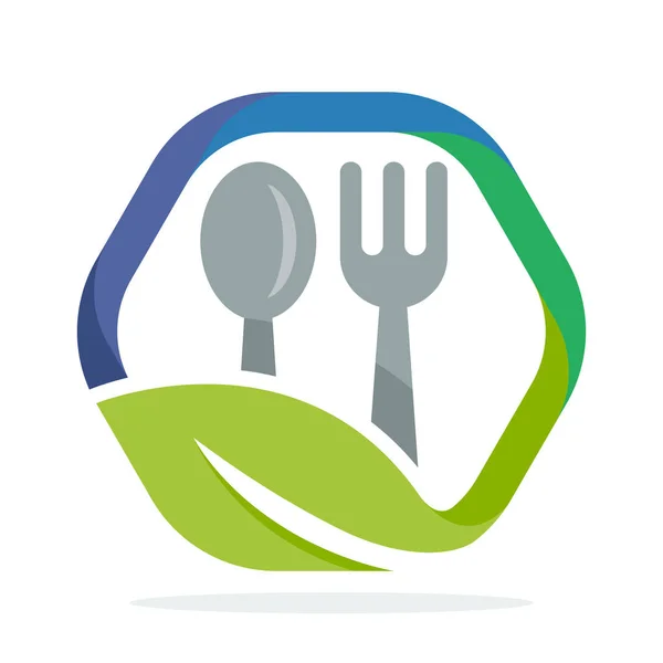 Логотип Значок Ресторану Органічної Їжі — стоковий вектор