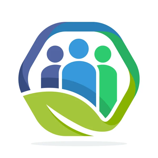 Logo Ikonu Pro Společenství Vegetariánský Životní Styl — Stockový vektor