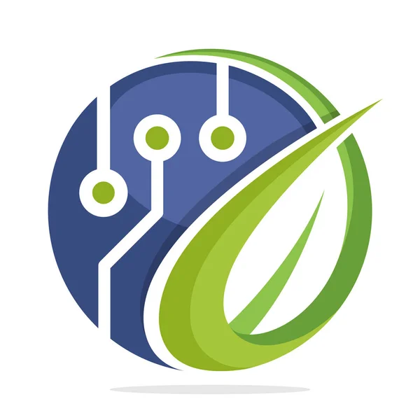 Icono Del Logotipo Para Negocio Tecnología Verde Respetuoso Del Medio — Archivo Imágenes Vectoriales
