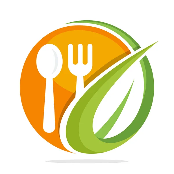 Organik Gıda Restaurant Için Logo Simge — Stok Vektör