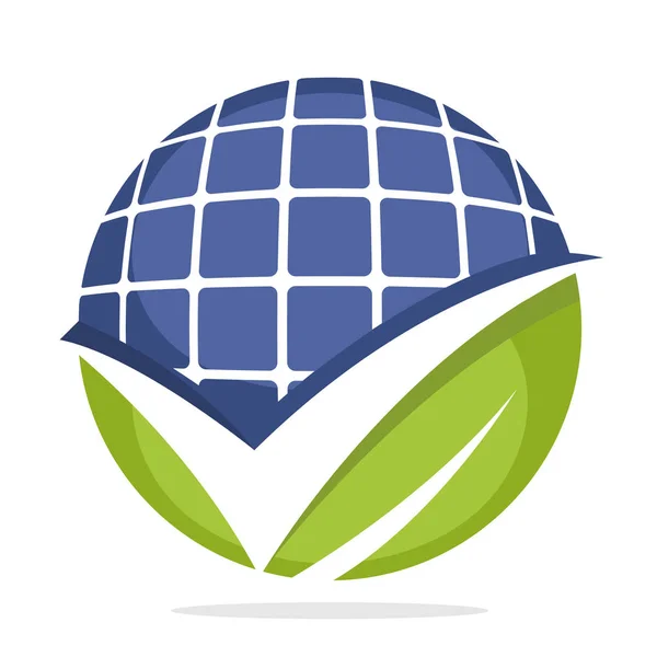 Logotipo Empresa Icono Para Desarrollo Energía Solar Alternativa Con Buen — Archivo Imágenes Vectoriales