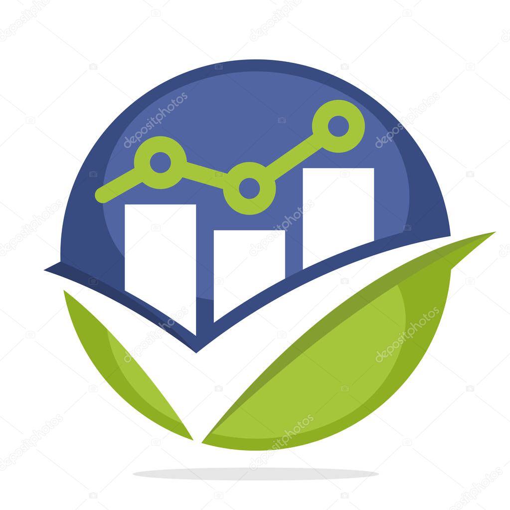 Logo icon with the concept of good stock investment prospect